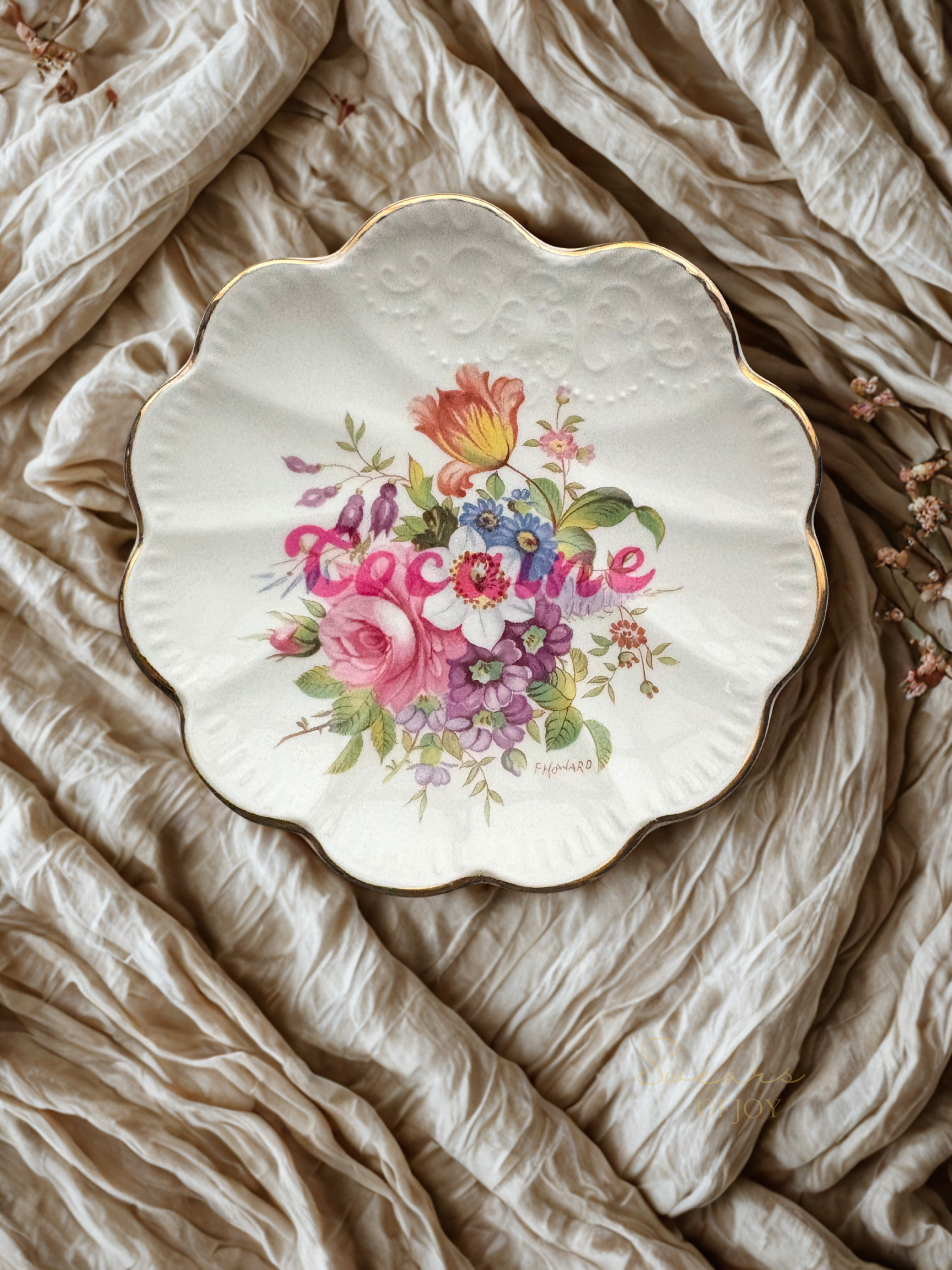 Cocaine - Vintage Trinket Plate