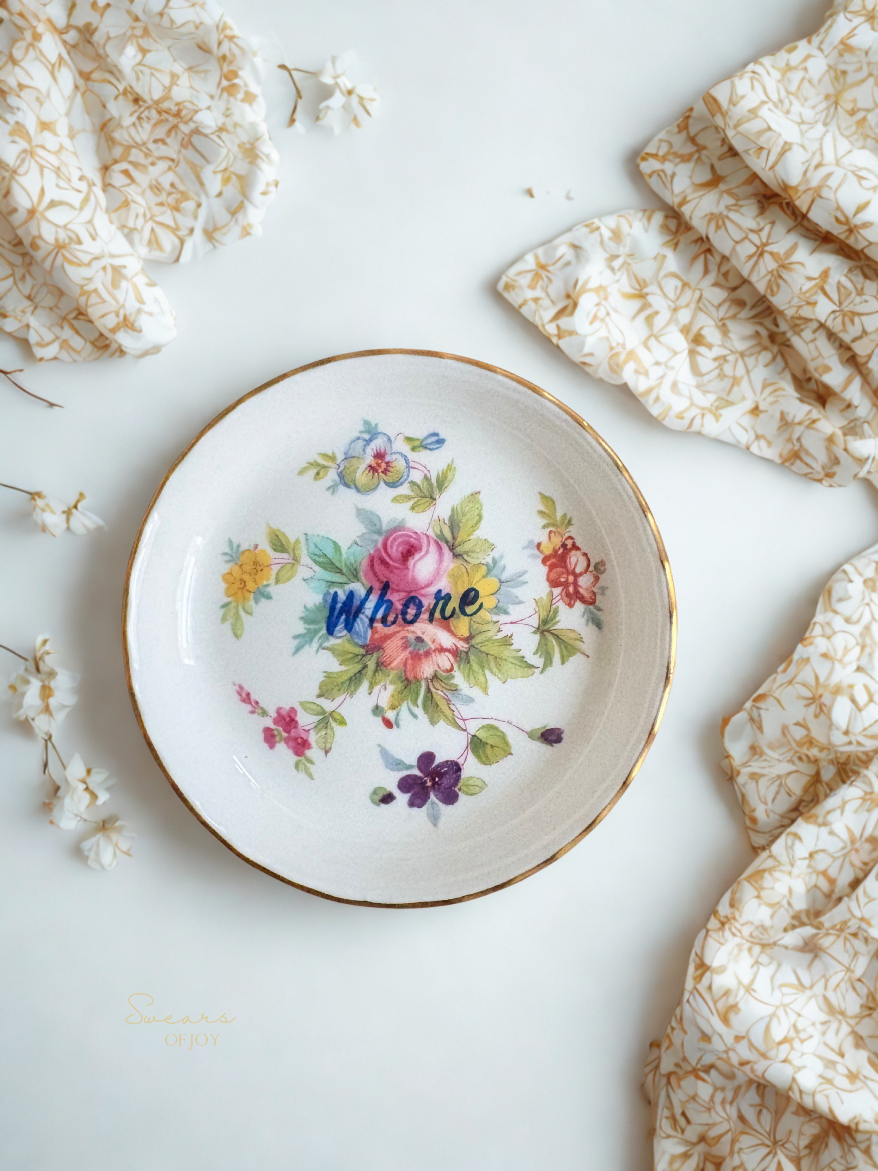 Whore - Vintage Trinket Plate