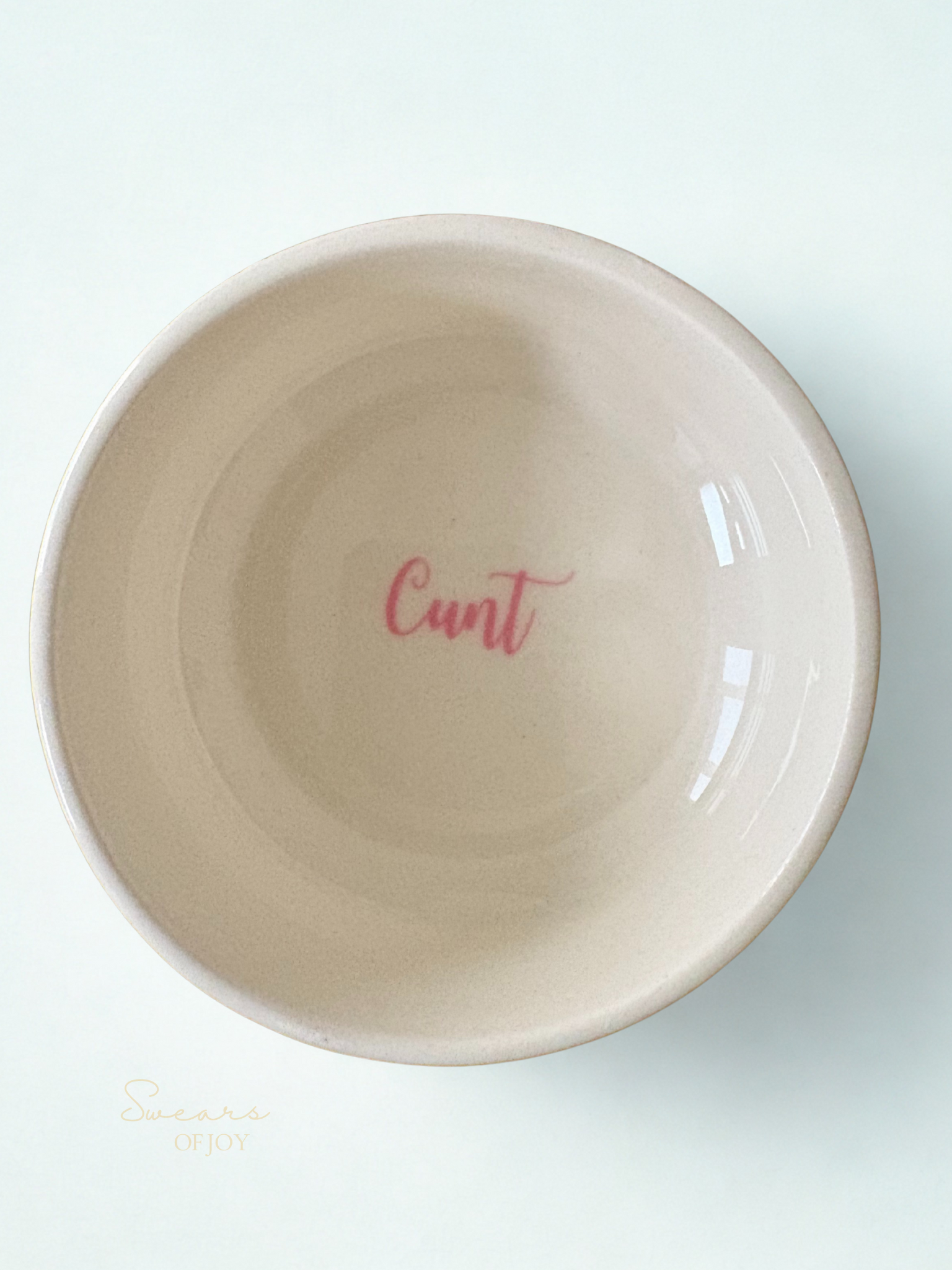 Vintage Blush Trinket Pot – Cunt (Inside)