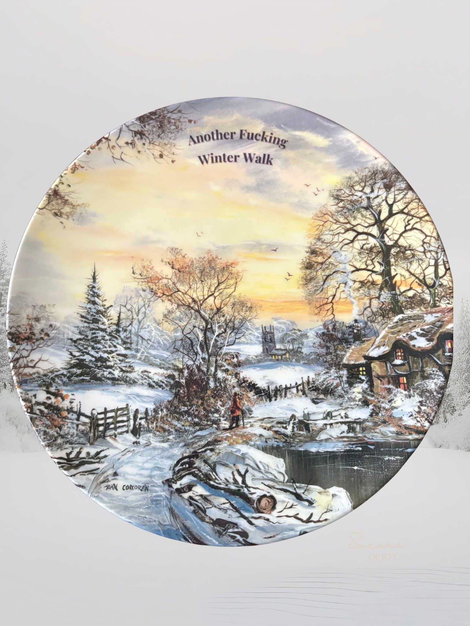 Another Fucking Winter Walk - Vintage Picture Plate