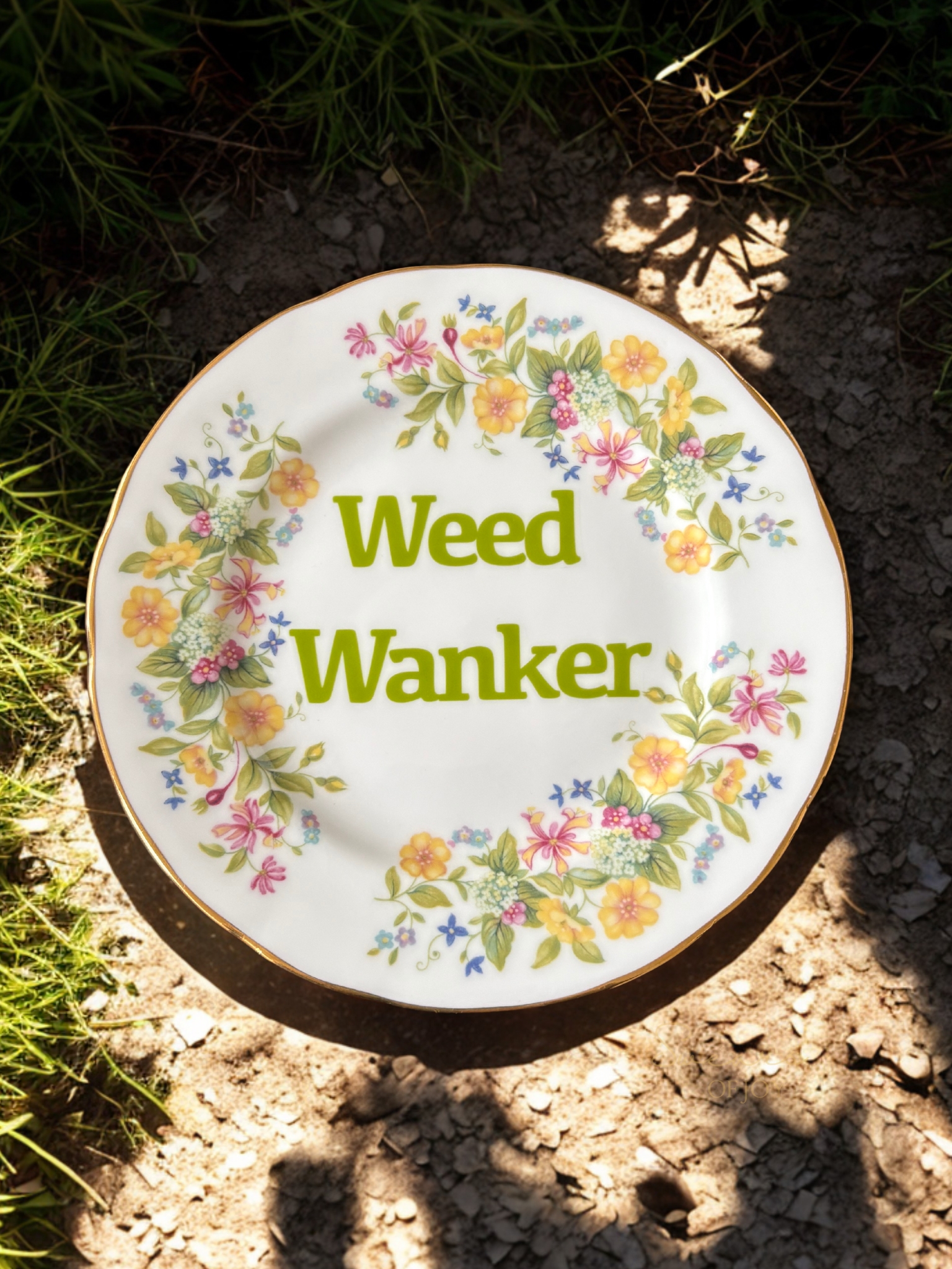 Weed Wanker - Vintage China Plate