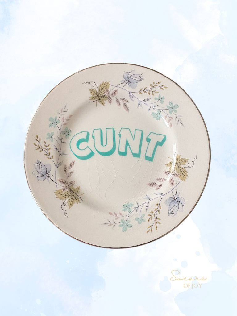 CUNT - Vintage China Plate