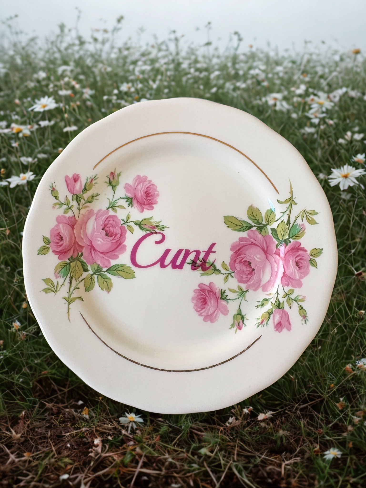 Cunt - Vintage China Plate