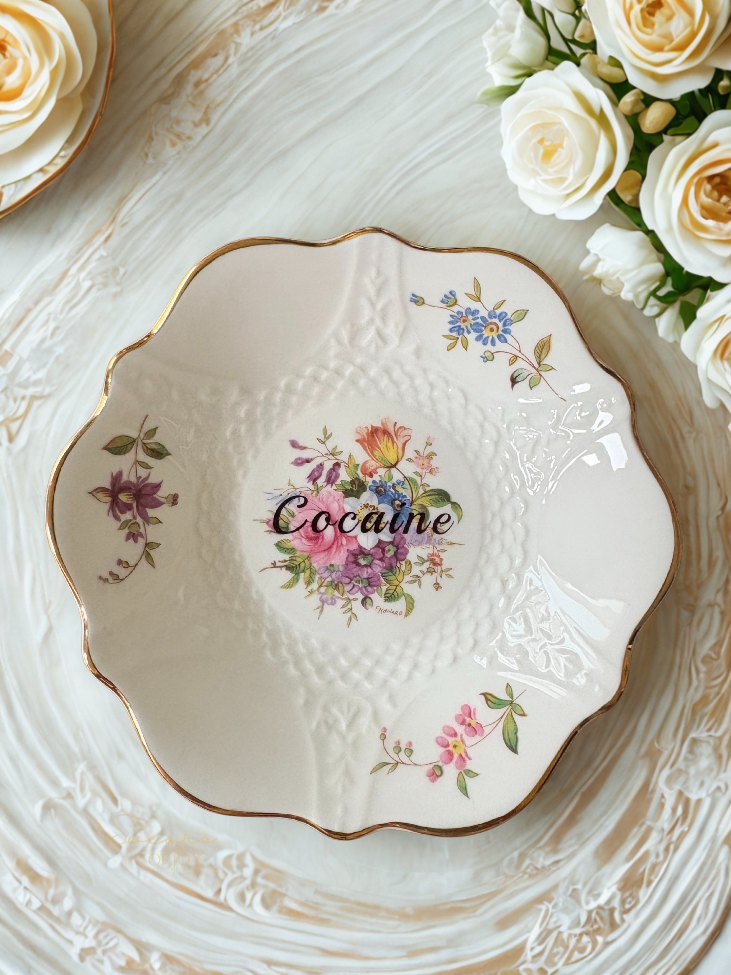 Cocaine - Vintage Trinket Plate