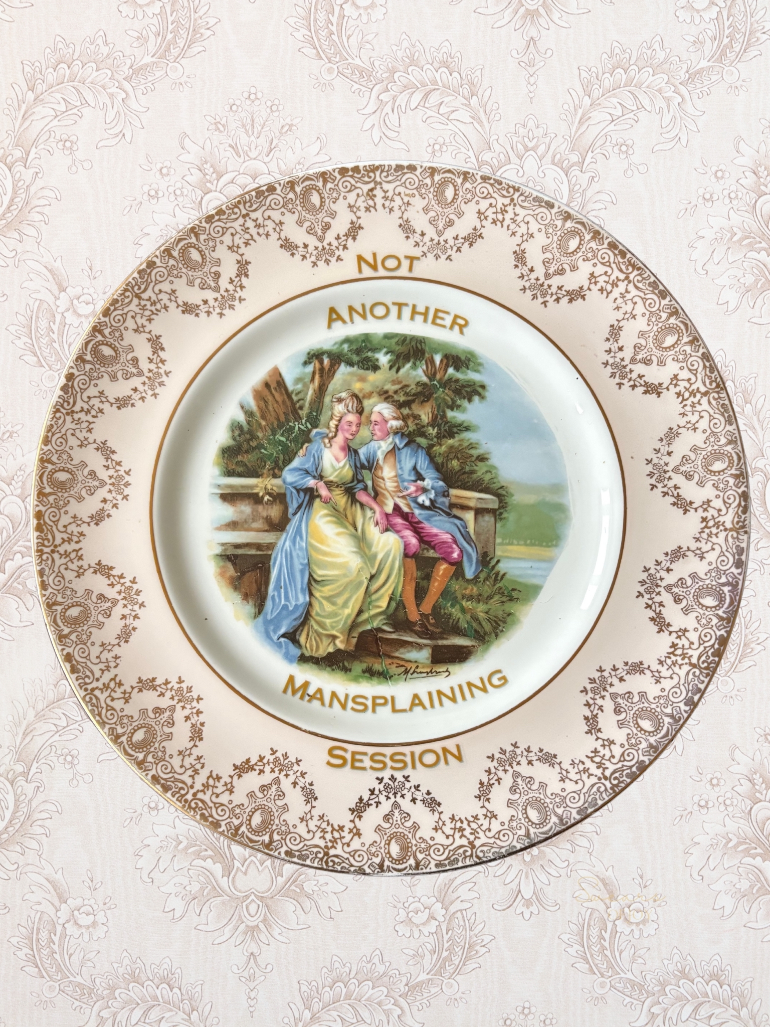 Not Another - Vintage Picture Plate