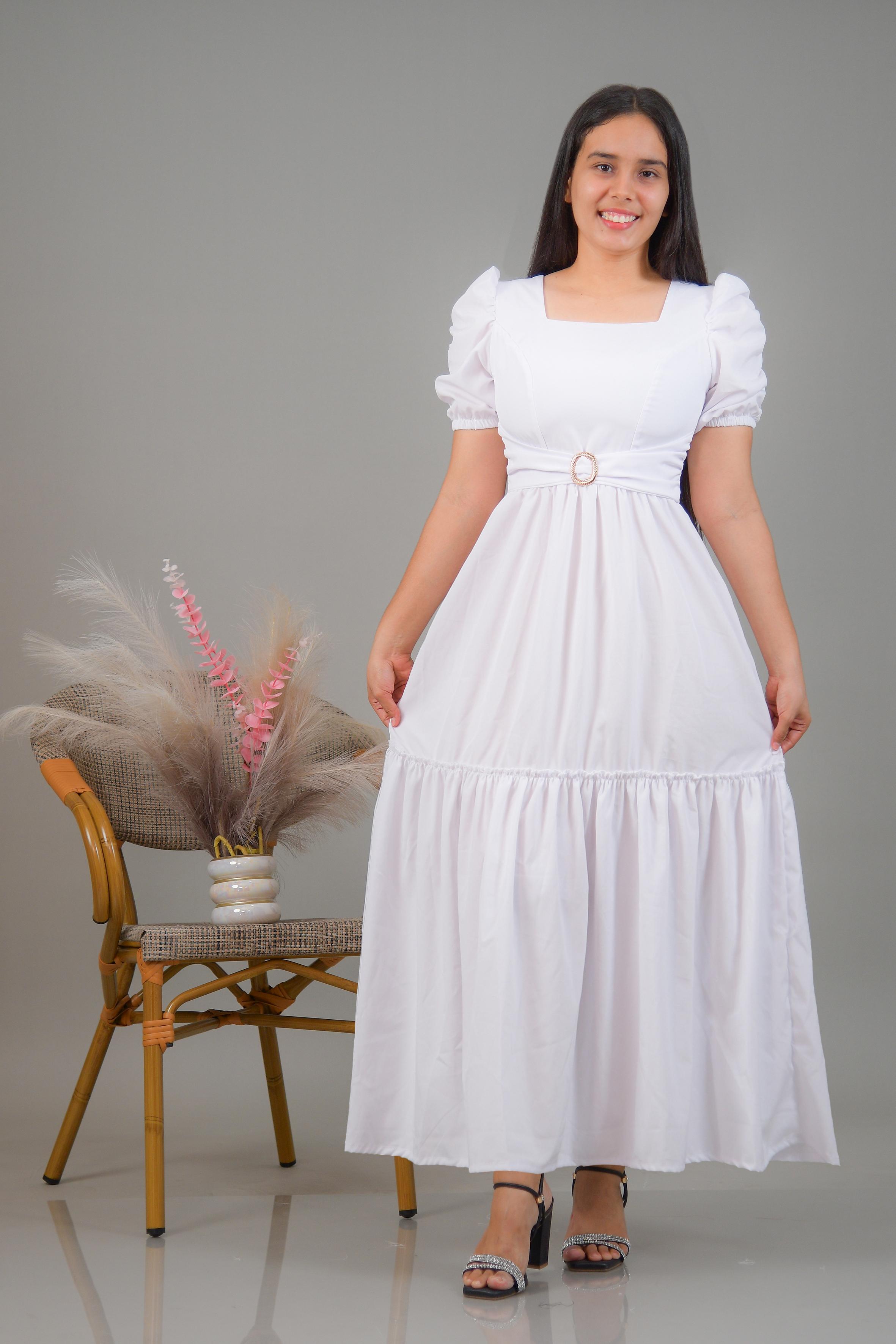 Ref044 Vestido largo Unicolor