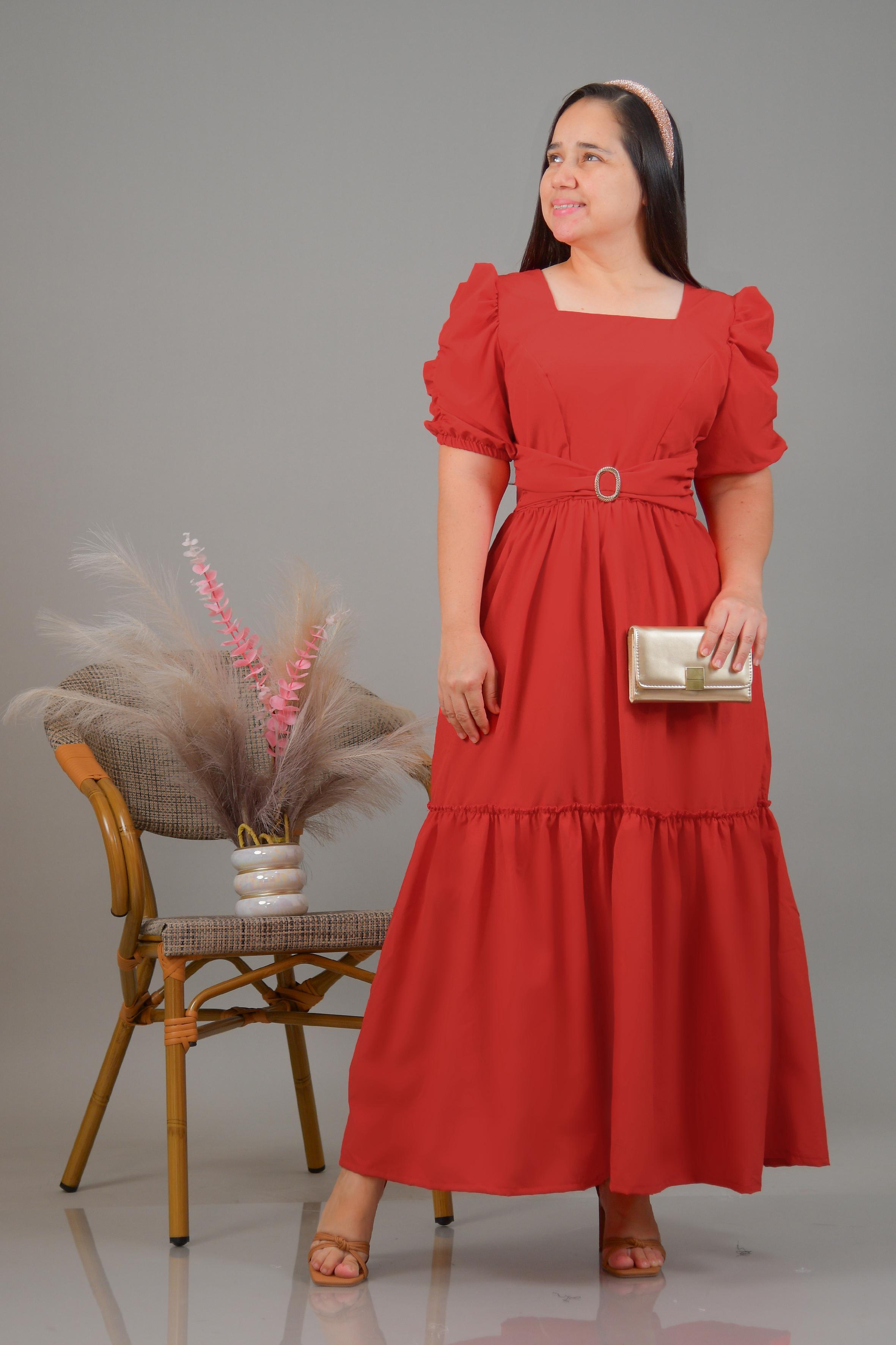 Ref044 Vestido largo Unicolor