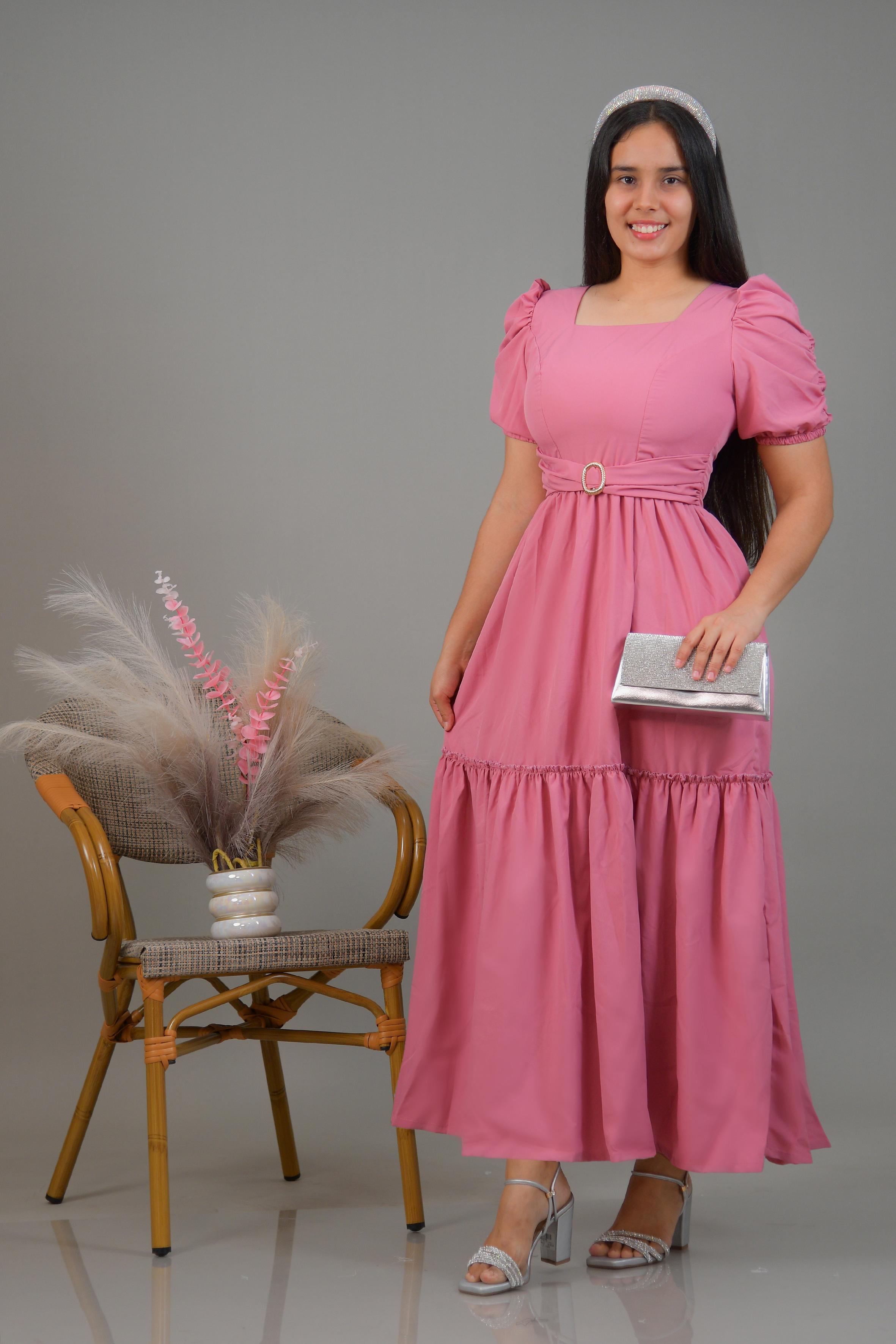 Ref044 Vestido largo Unicolor