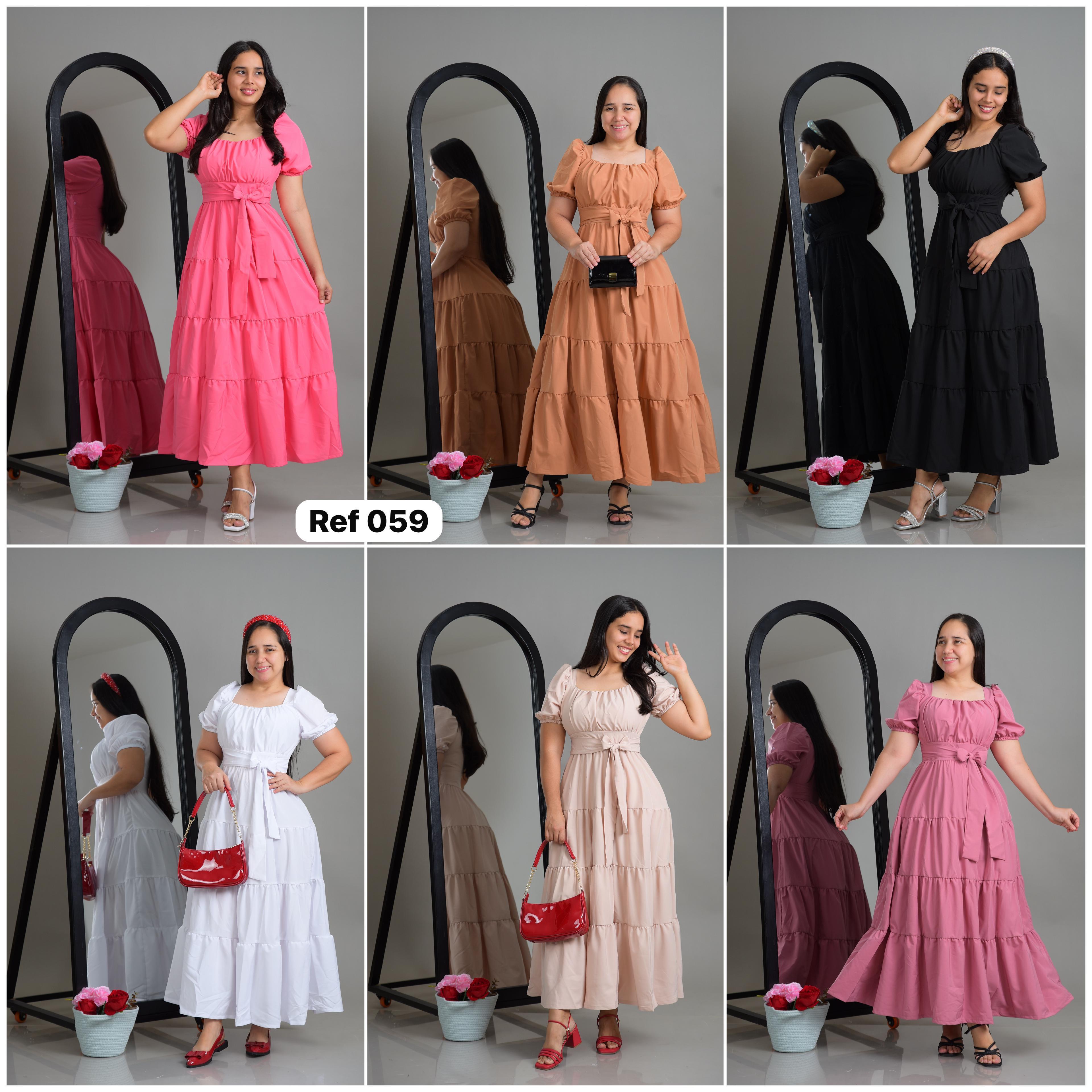 Ref 059 Vestido largo femenino