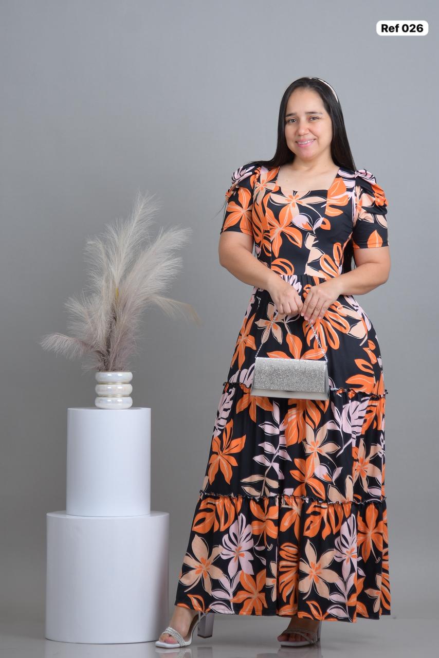 Ref 026 Vestido largo Estampado