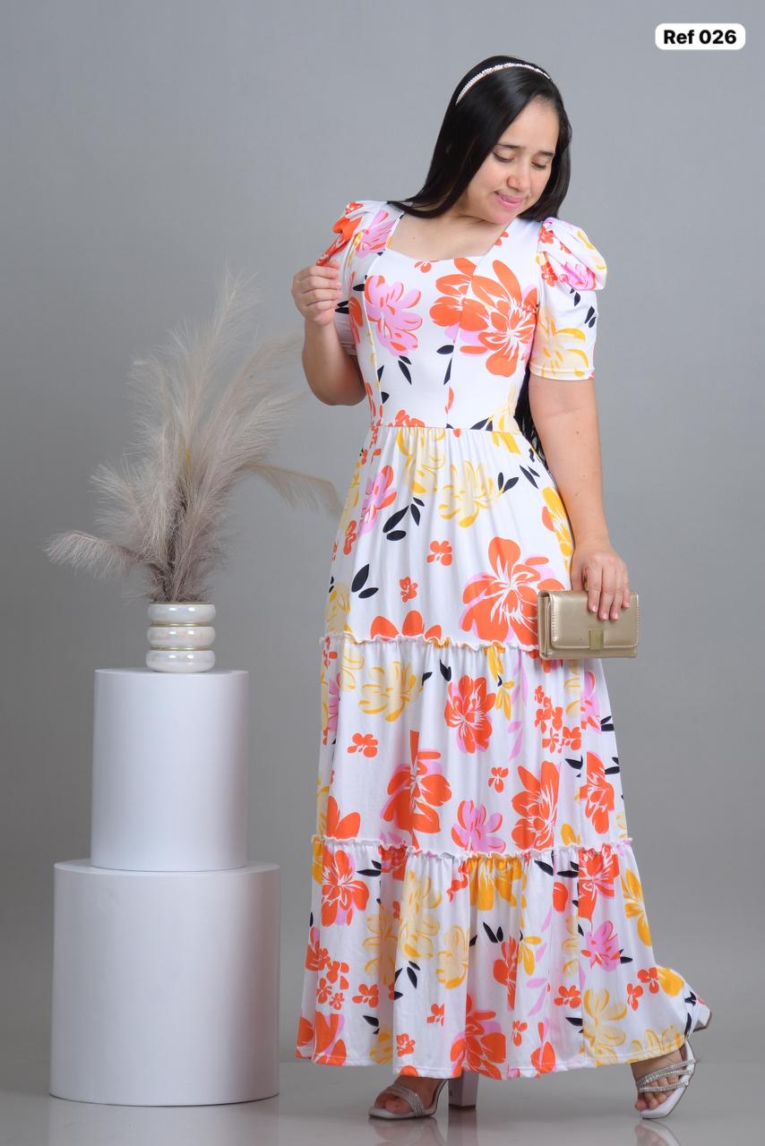 Ref 026 Vestido largo Estampado