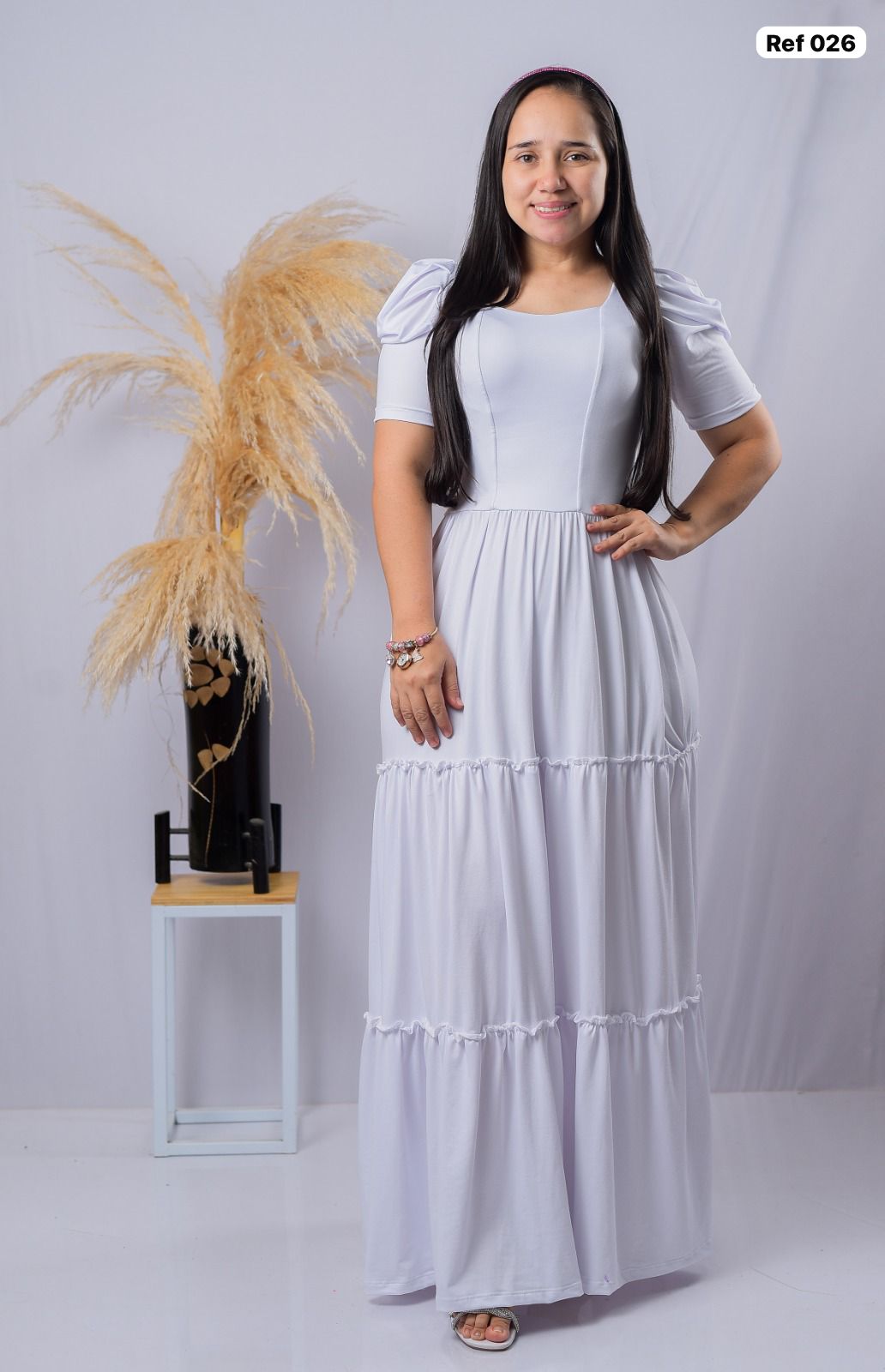 Ref 026 Vestido largo Unicolor