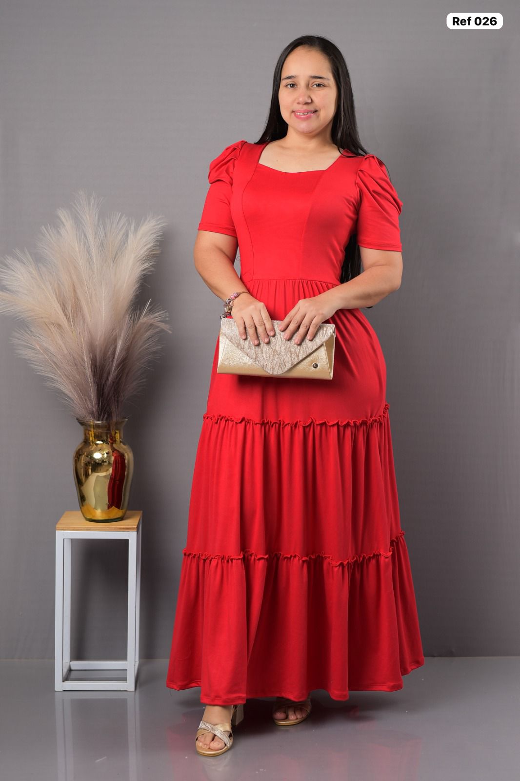 Ref 026 Vestido largo Unicolor