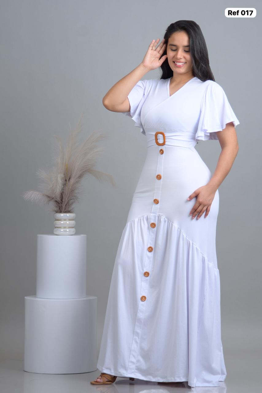 Ref 017 Vestido largo Unicolor
