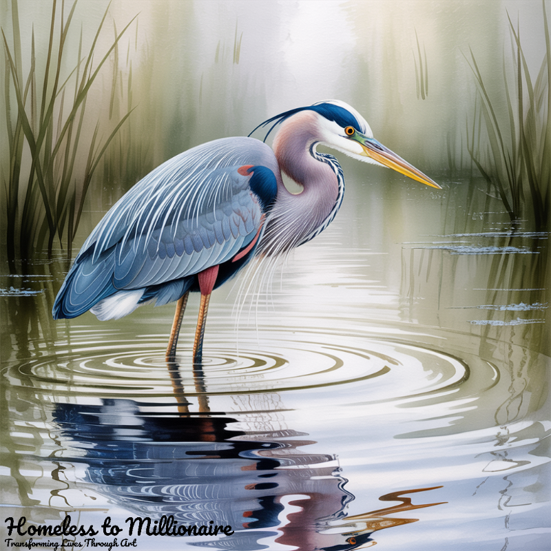 Heron Art Digital Print