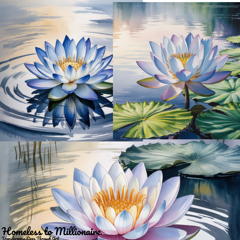 Lilly the lotus flower Digital Art Print