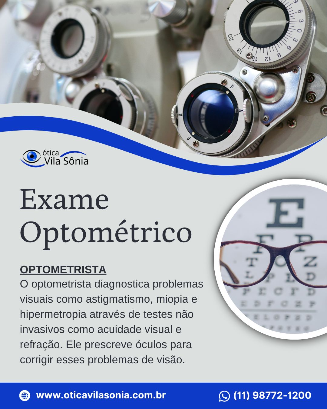 Exame de Vista Optométrico