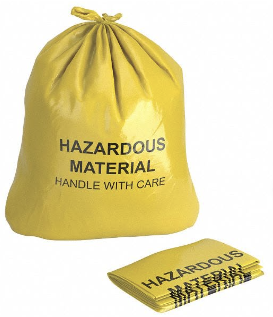 Hazardous Material Disposal Bags - 30 Gallon Bags - 24 per