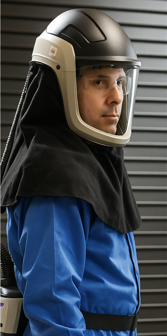 Highest Rated - Fallout Helmet PAPR Headgear with Flame Resistant Shroud