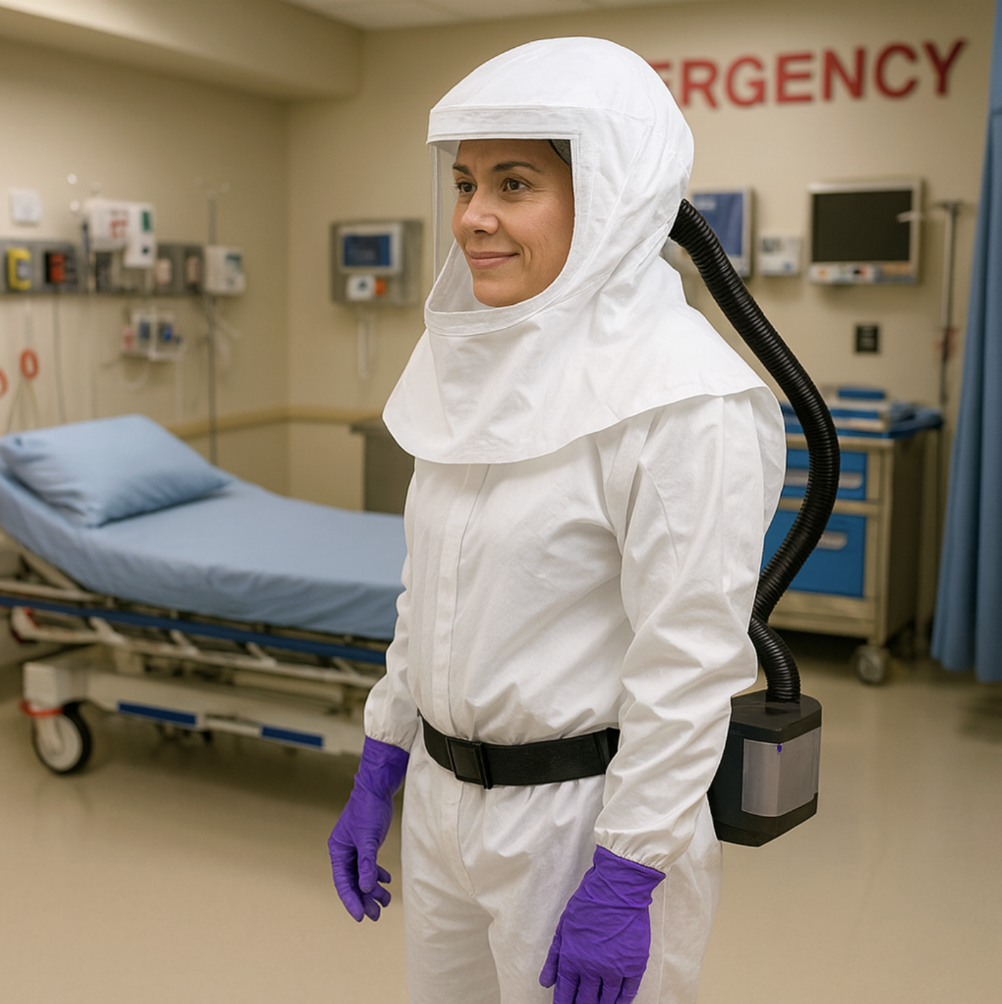 Level-C PPE Push Pack - Soft Hood PAPR -  Particle-rated HEPA Filter Cartridge