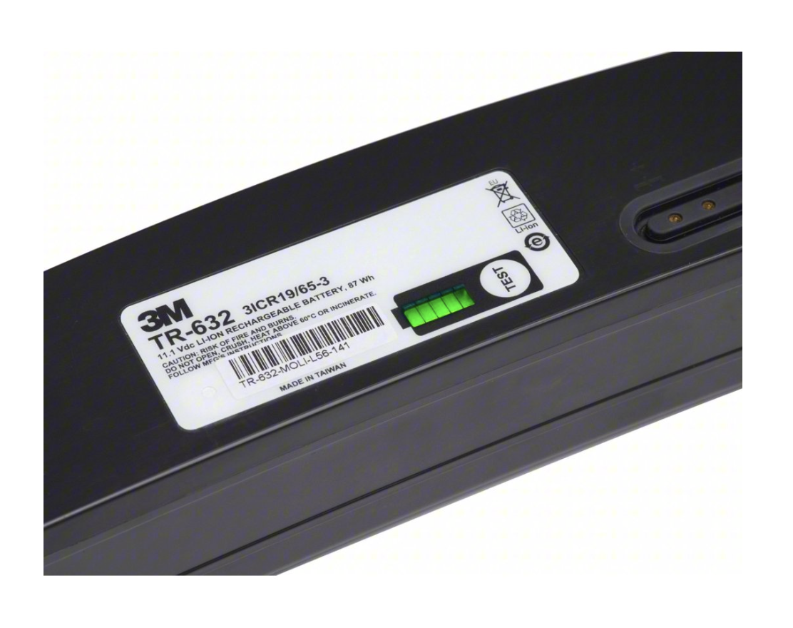 High Capacity Battery: Rechargeable, Lithium Ion, for 3M Particle PAPRs