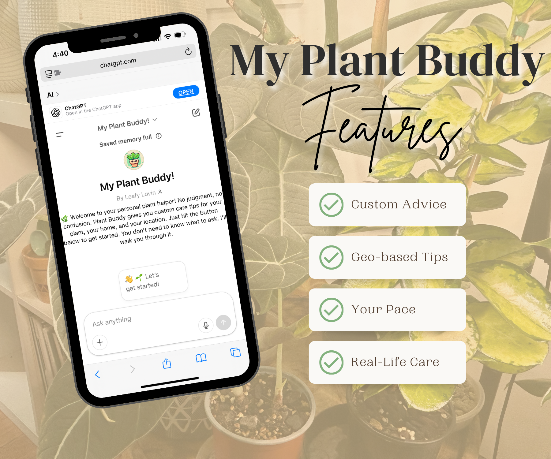 My Plant Buddy - Custom Plant Care tool