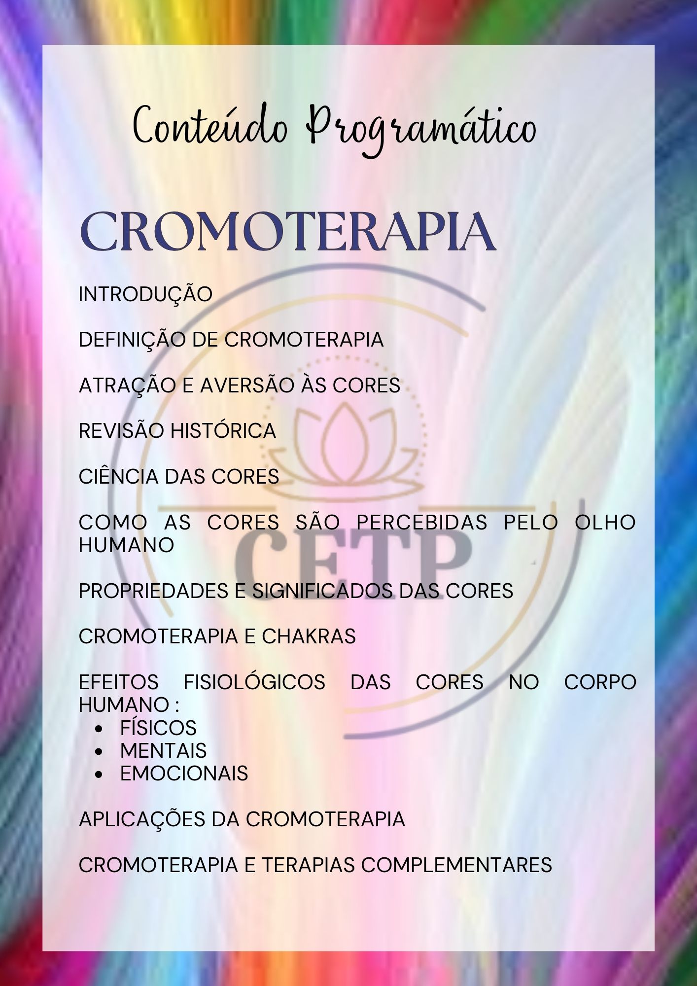 Cromoterapia - Medicina Complementar Ebook
