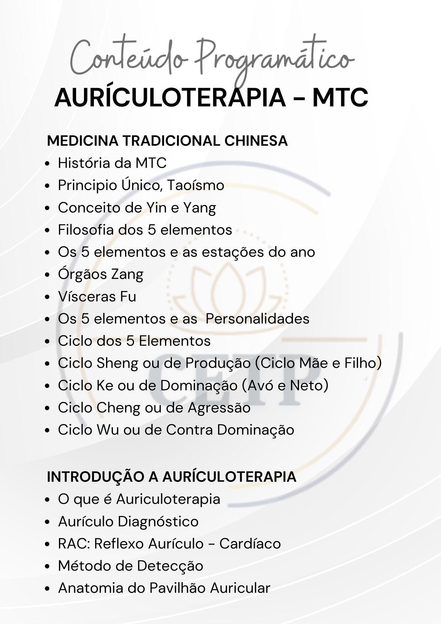 Auriculoterapia MTC