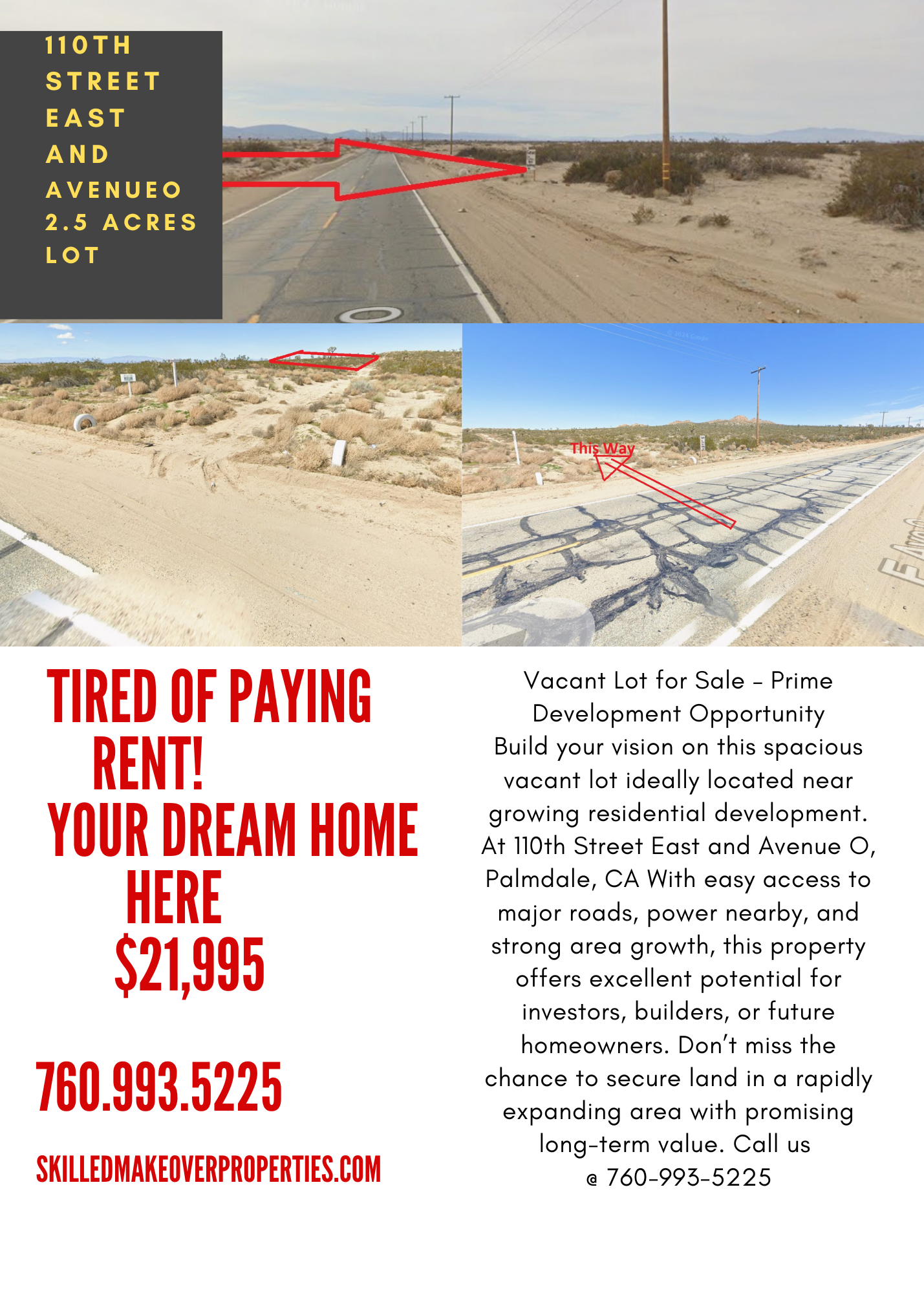 2.5 Acre Vacant Lot - 110th St East & Avenue O