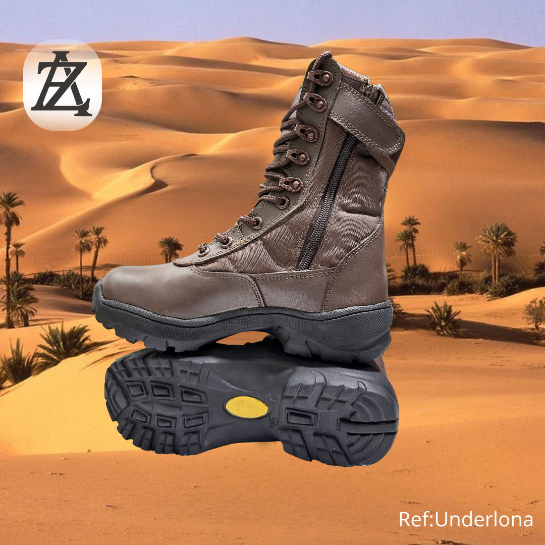 Bota tenis color marron.