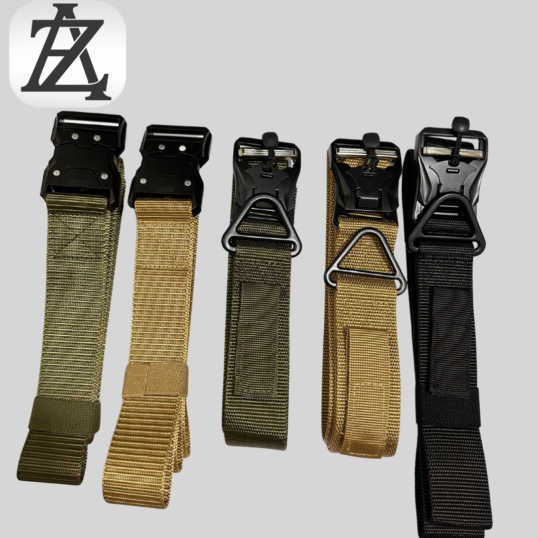 Cinturones tácticos de alta resistencia en varias referencias.