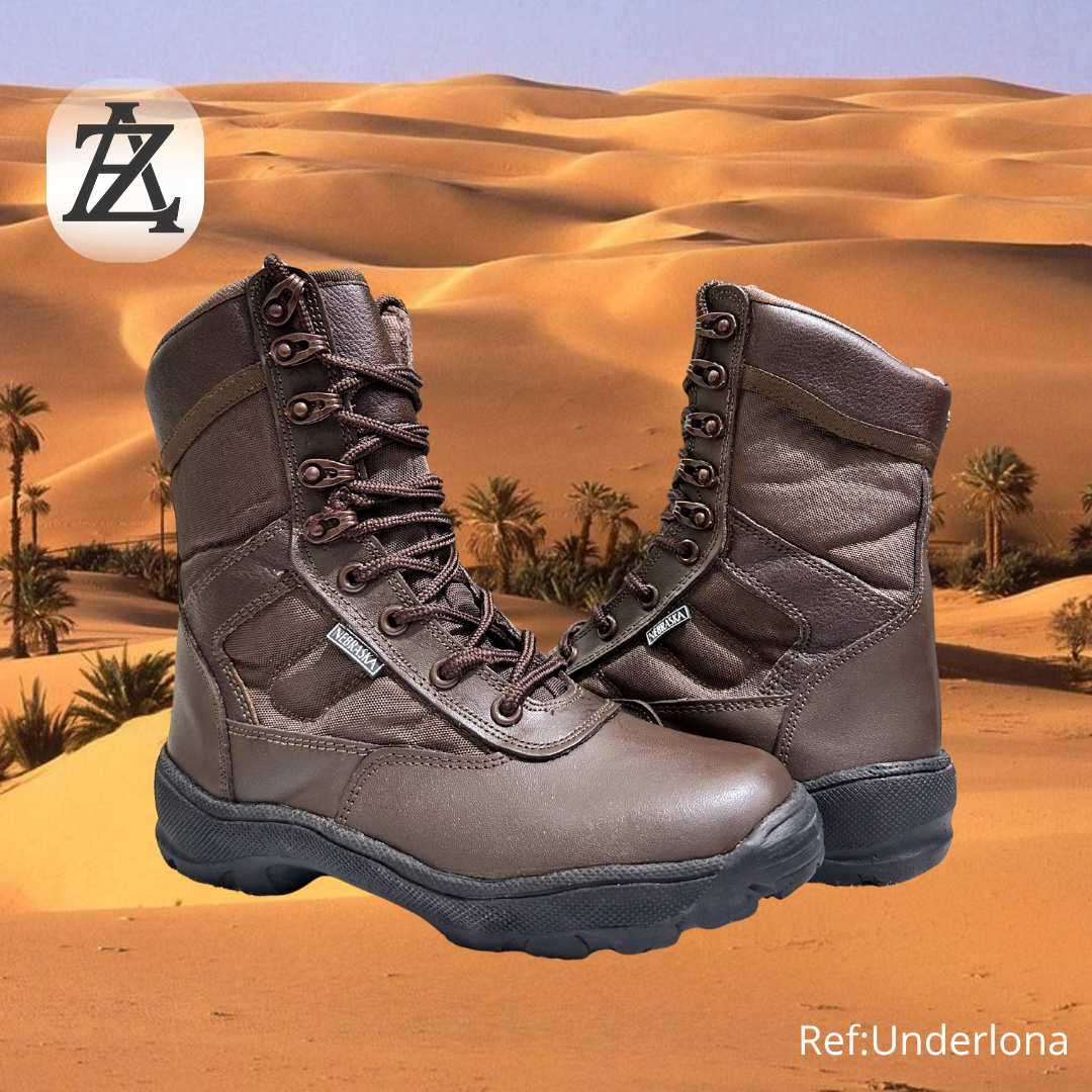 Bota tenis color marron.