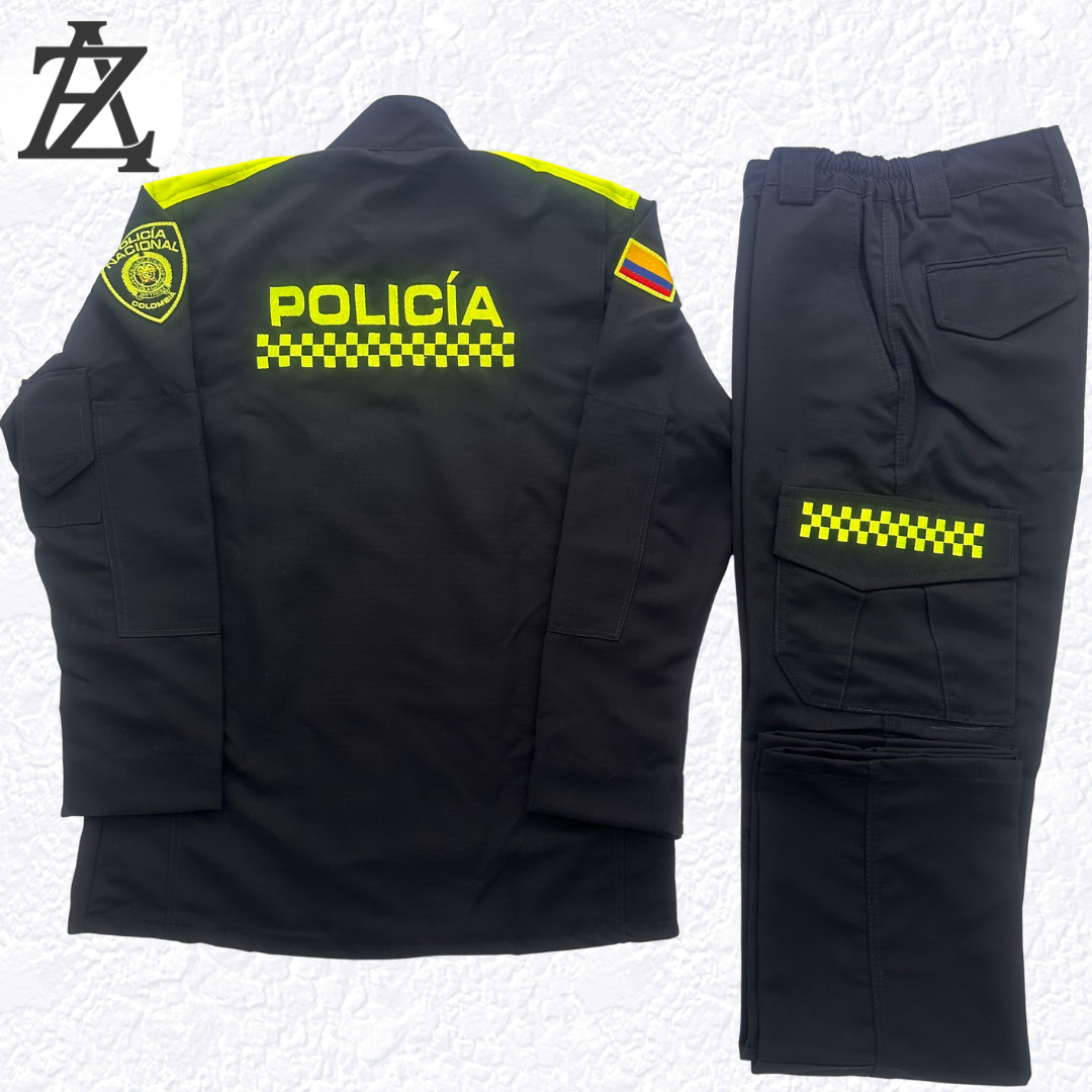 Uniforme de policía color azul