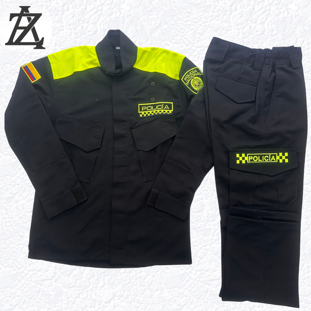 Uniforme de policía color azul 