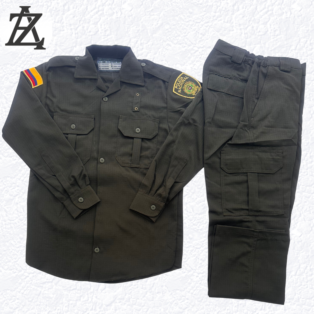 Uniforme de policía Numero 4 verde