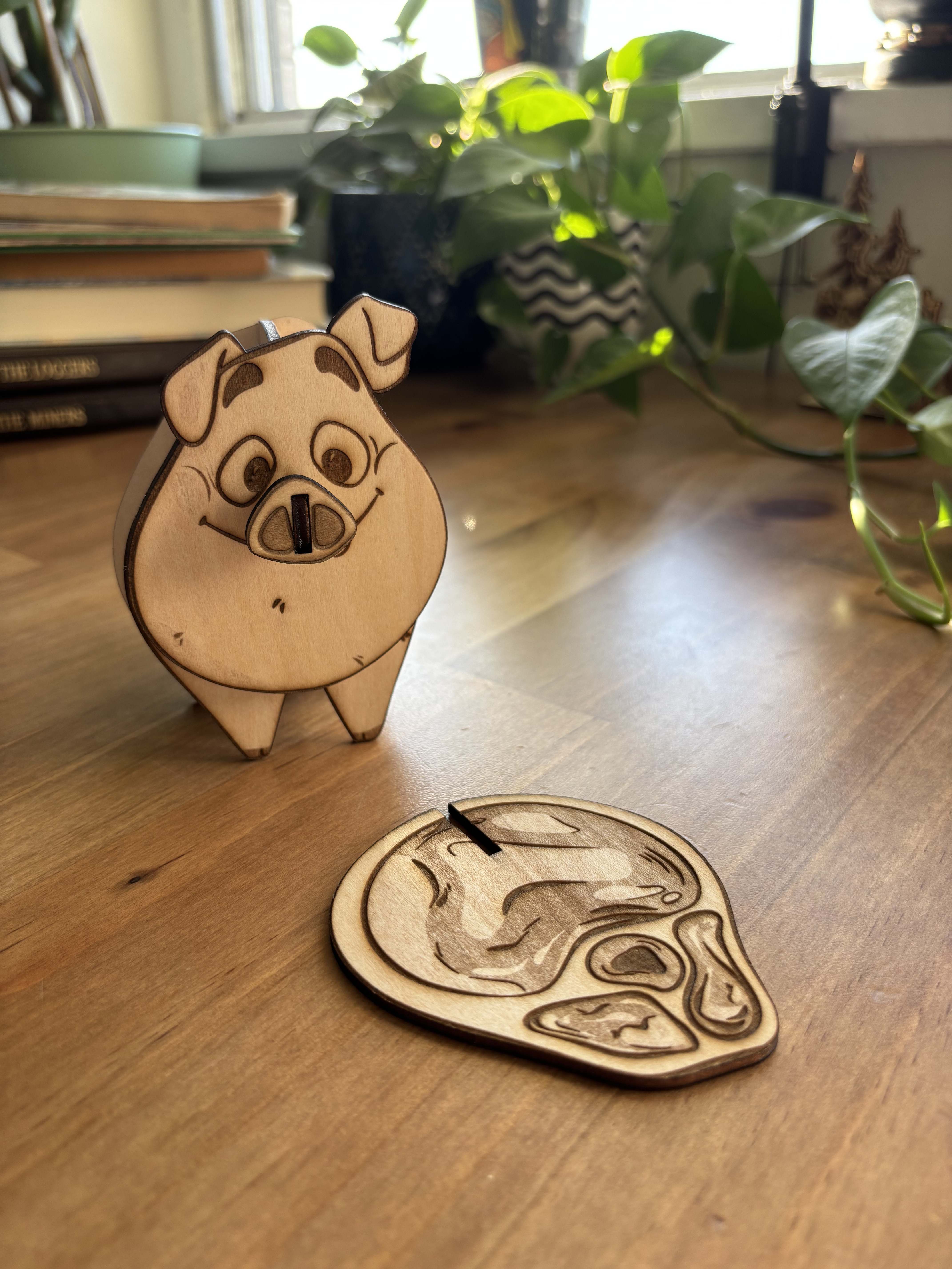  Layered Piggy Coaster Set