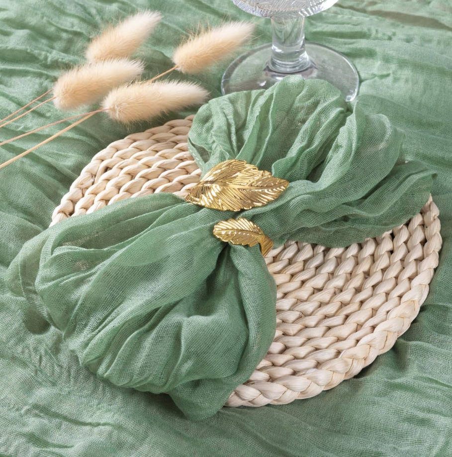 Green Cheesecloth Napkins Sage Summer Cheese Cloths Gauze Set of 10 Boho Washable Dinner Table Napkins for Wedding Party Baby Shower Birthday Party Decor