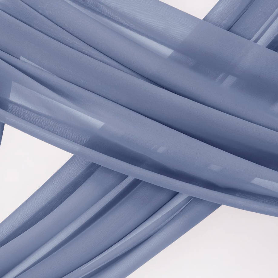 Wedding Arch Draping Fabric 1 Panel 29" x 19Ft Dusty Blue Sheer Chiffon Curtain Drapes 6 Yards for Wedding Ceremony Birthday Party Decoration