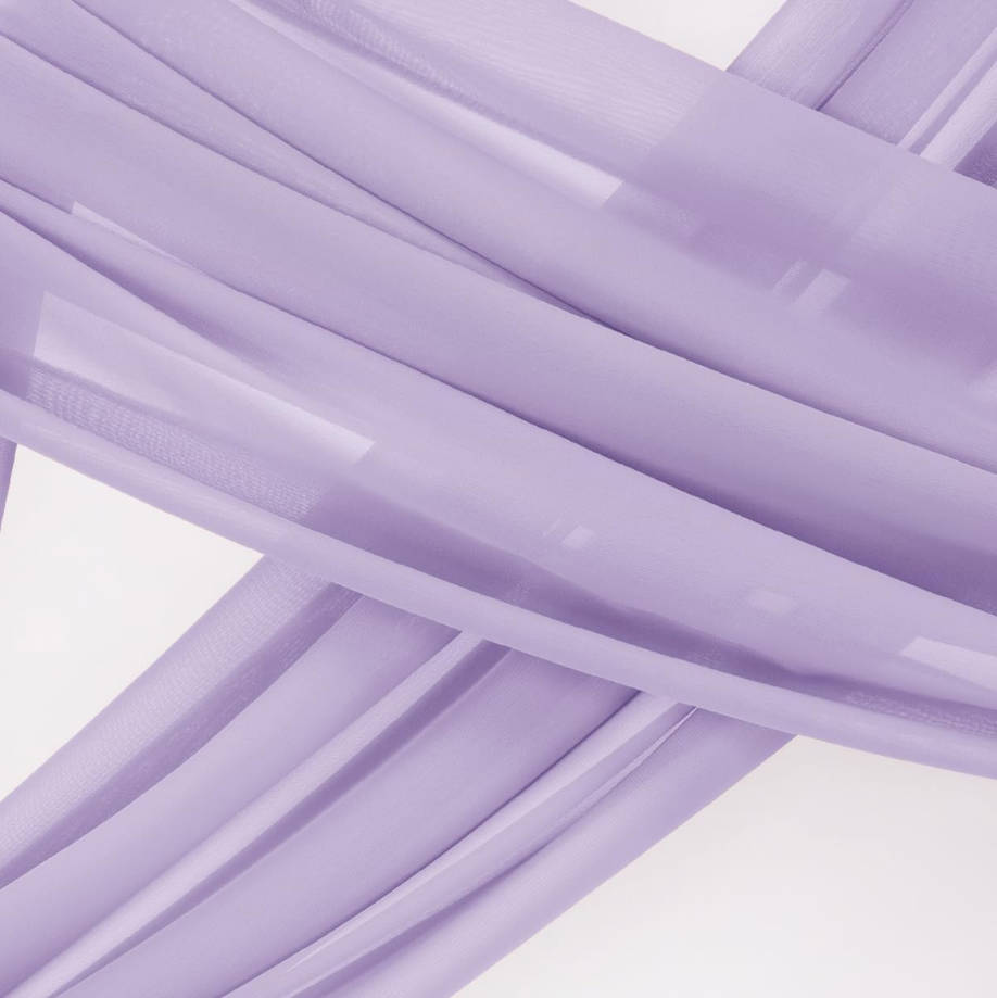 Wedding Arch Draping Fabric 1 Panel 29" x 19Ft Lavender Purple Sheer Chiffon Curtain Drapes 6 Yards for Wedding Ceremony Birthday Party Decoration