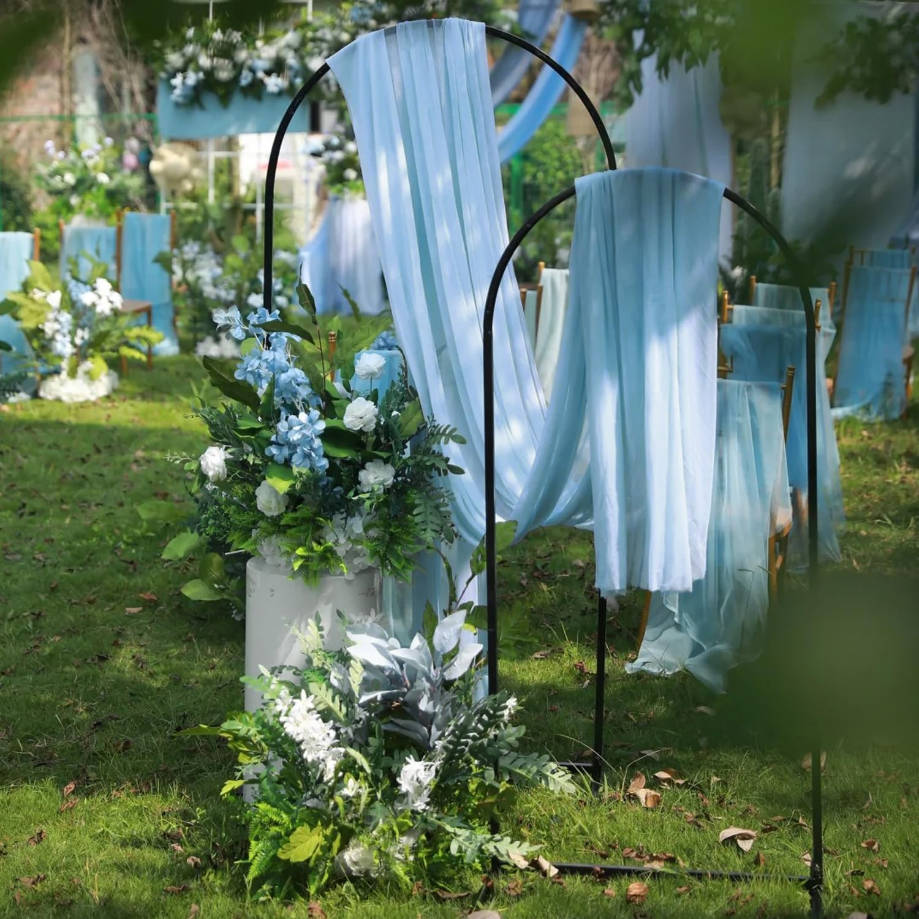 Wedding Arch Draping Fabric 28.7" x 20FT Baby Blue Drapes Sheer Fabric Backdrop Arch Draping Fabric for Wedding Ceremony Birthday Party Bridal Shower Decoration