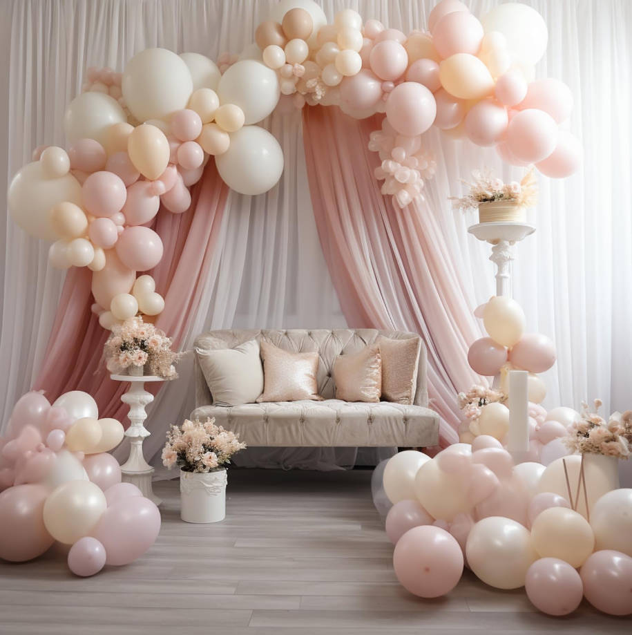 Wedding Arch Draping Fabric 28.7"" x 20FT Dusty Rose Drapes Sheer Fabric Backdrop Arch Draping Fabric for Wedding Ceremony Birthday Party Bridal Shower Decoration, 1 Panel