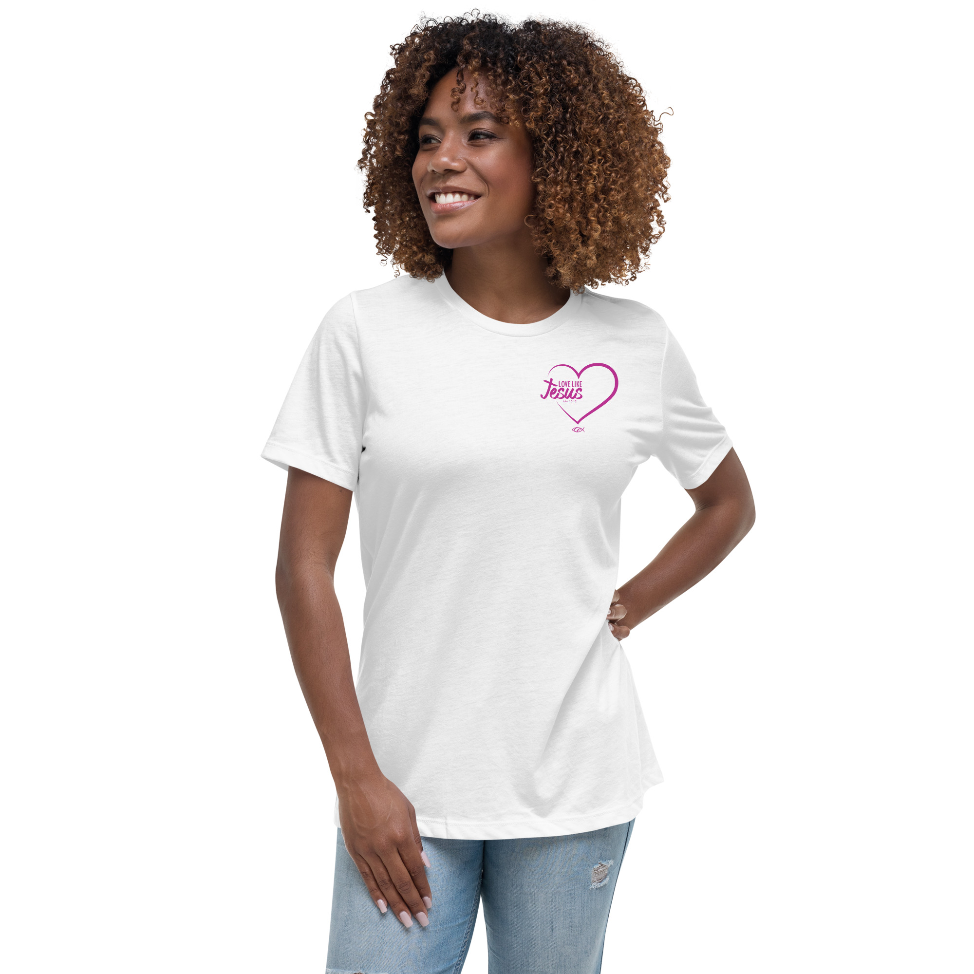 Love Like Jesus Women's Relaxed White T-Shirt