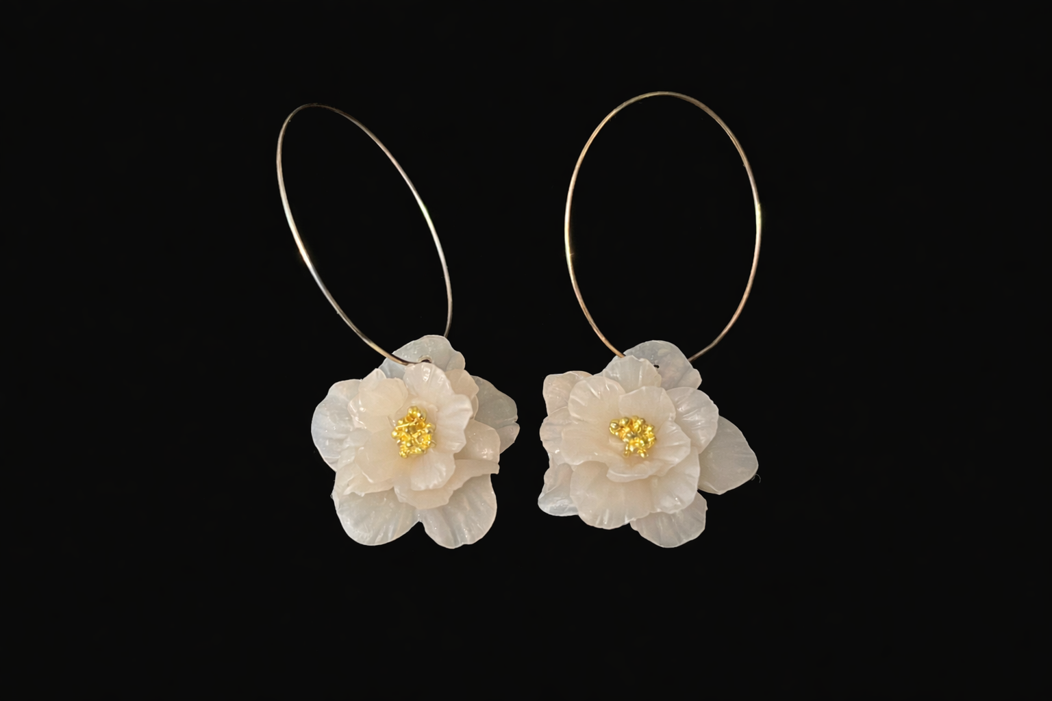 Translucent Petal Hoops