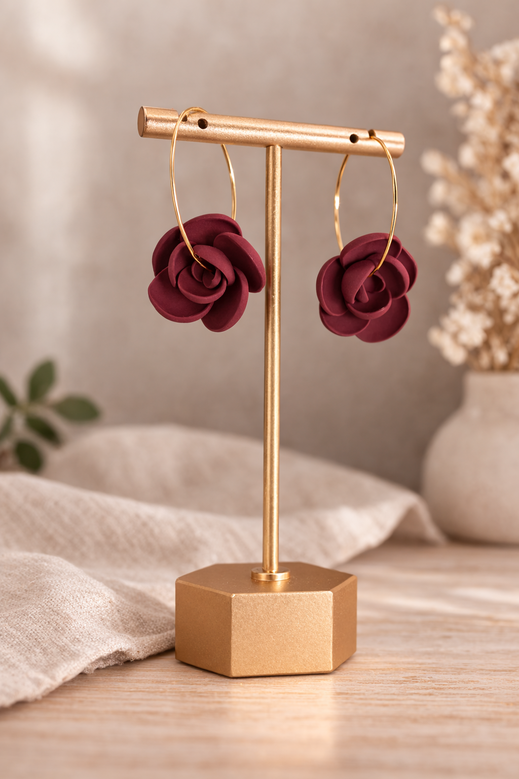 Velvet Rose Hoops