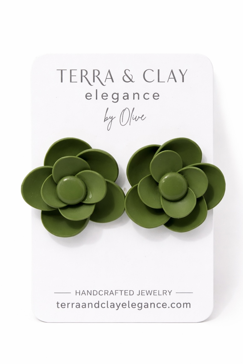 Succulent Clay Earrings