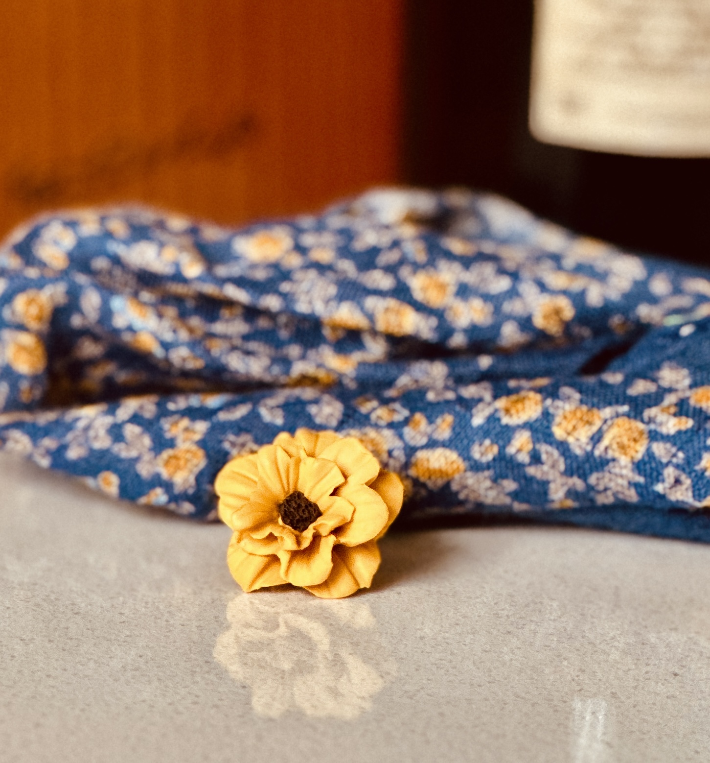 Men's Elegance Collection - Handcrafted Imperial Gold Flower Lapel Pin