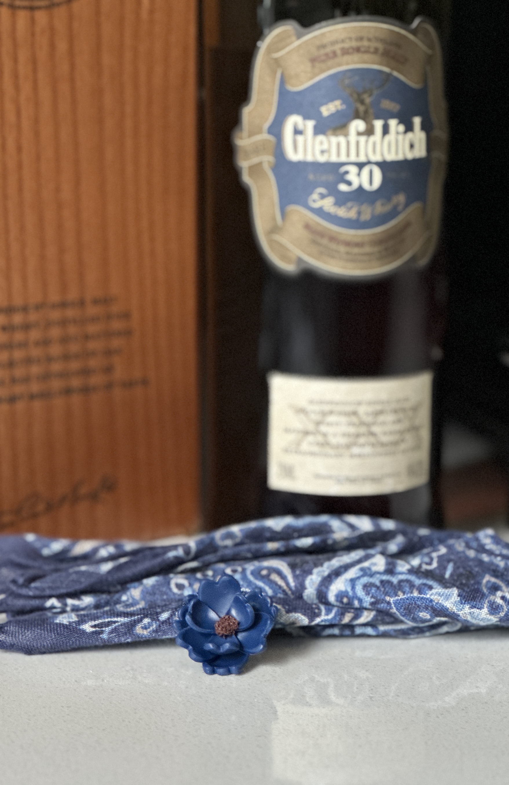 Men's Elegance Collection - Handcrafted Azure Gentleman Flower Lapel Pin