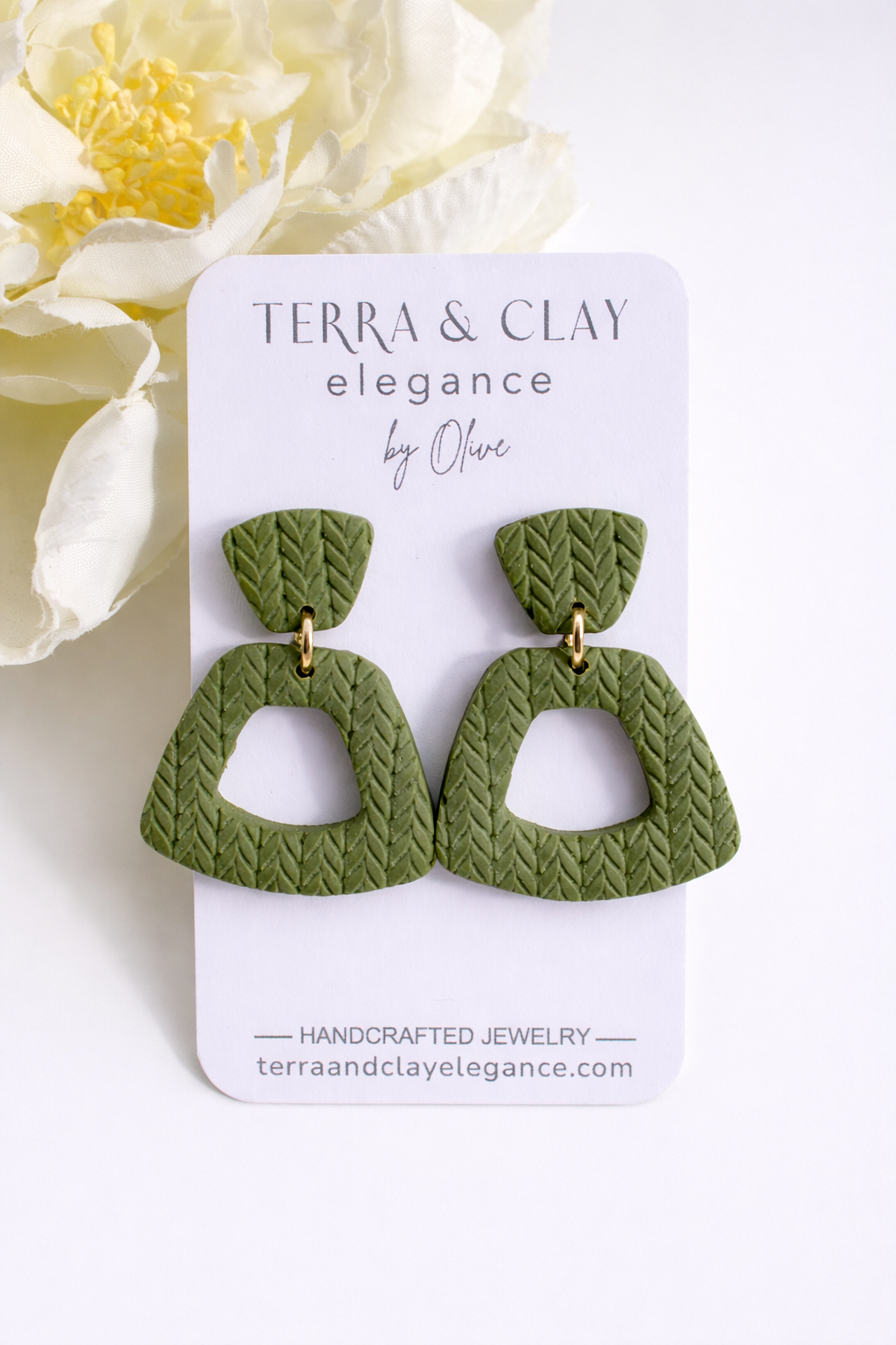 Sculptured Arch Drop Earrings