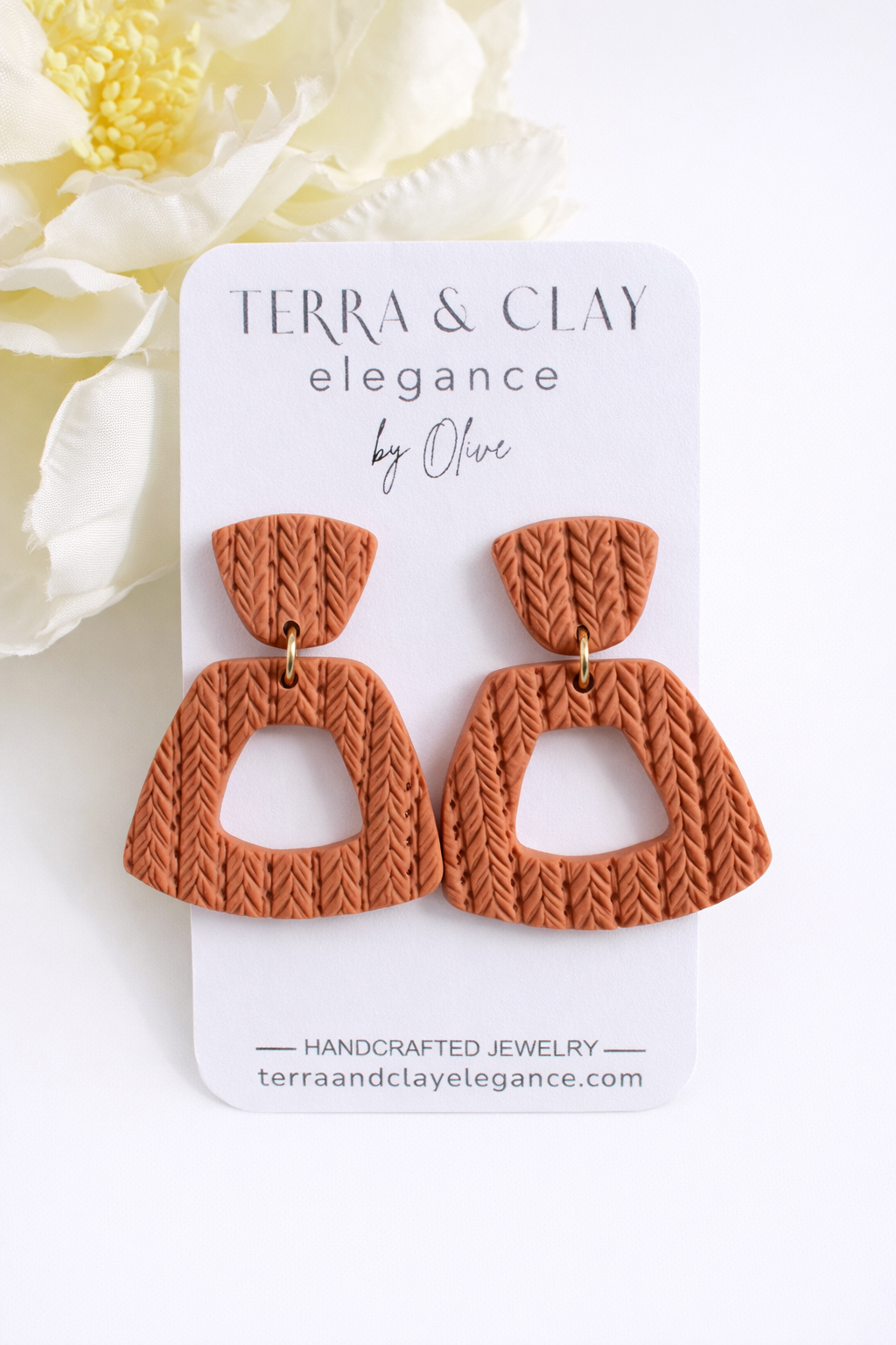 Sculptured Arch Drop Earrings