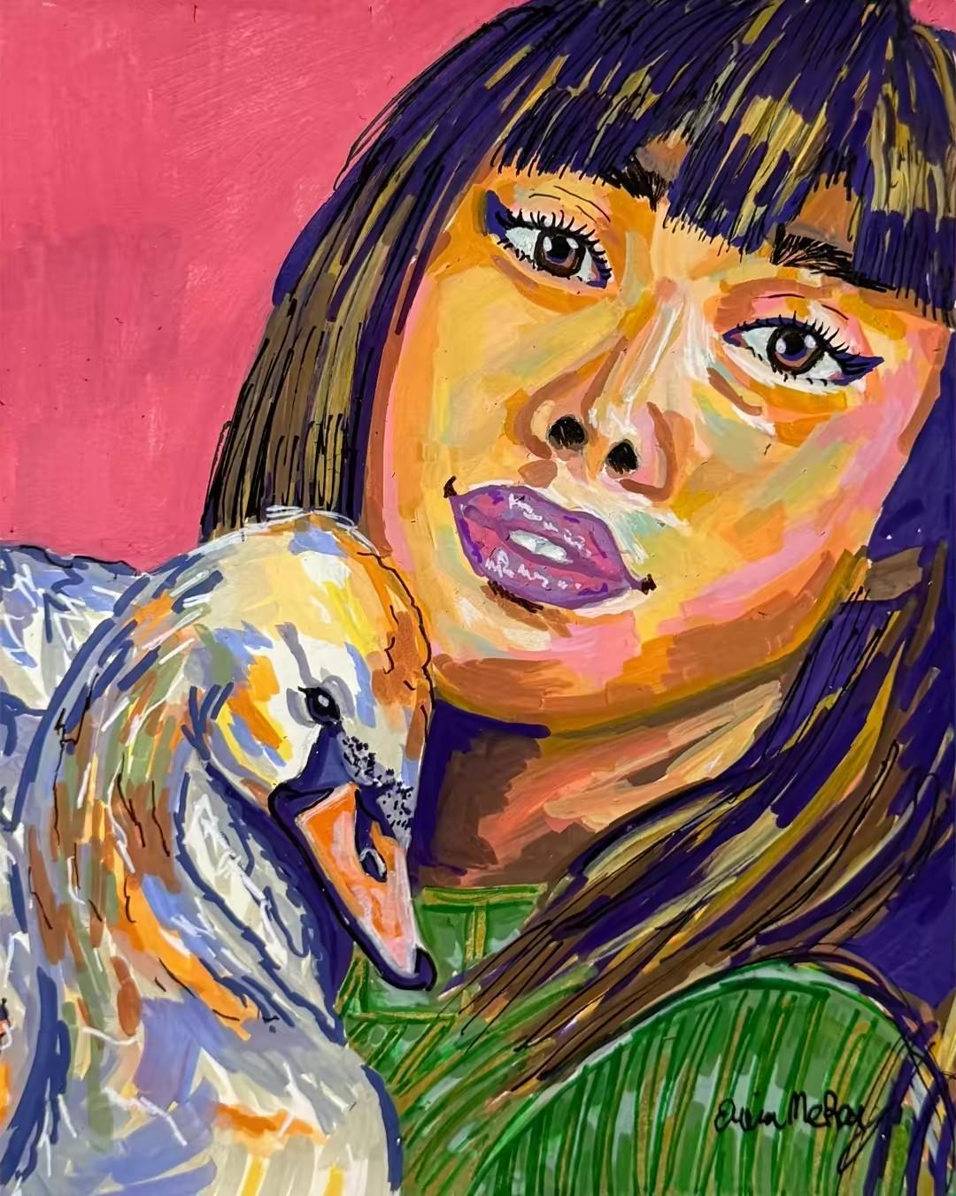 "In Her Swan's Eyes"